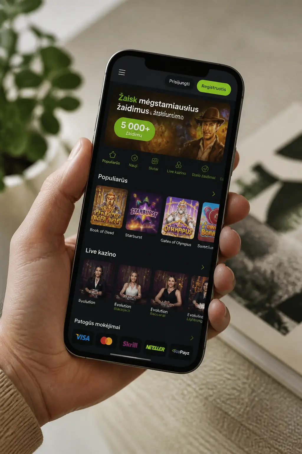 Verde Casino programėlė mobiliesiems Lietuvoje visual guide for Verde Casino